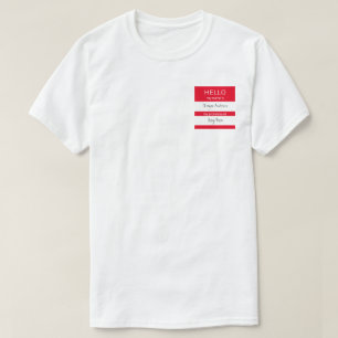 Anpassningsbar HEJ Min Namn och Pronouns T Shirt