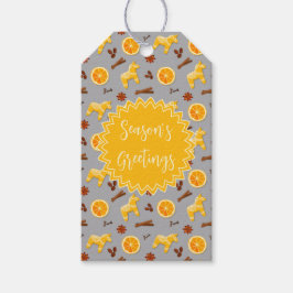 Anpassningsbar Helgdag Gingergold Presentetikett