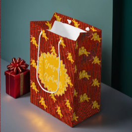 Anpassningsbar Helgdag Papper Bag med guldbröd