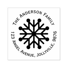 Anpassningsbar Helgdag Snowflake Adress Stämpel