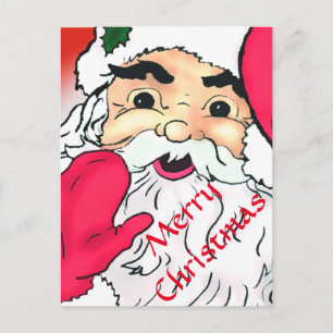 Anpassningsbar Helgdag som viftar Jultomten Helg Vykort