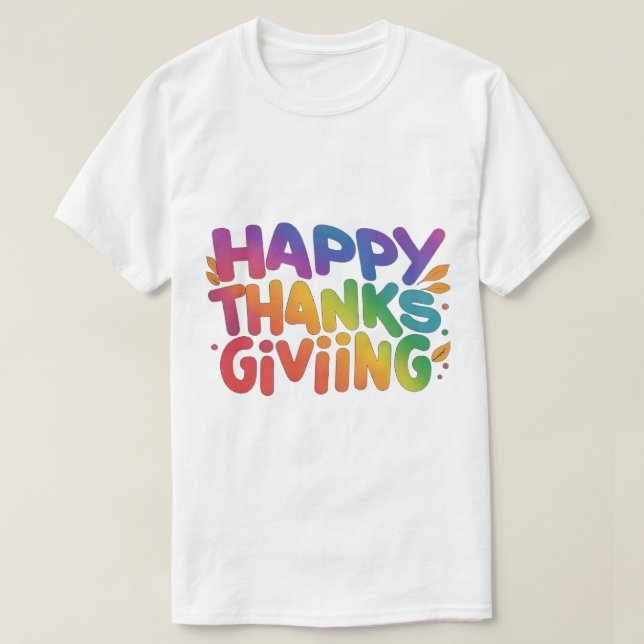 Anpassningsbar Helgdag Thanksgiving Day T-Shirt (Design framsida)