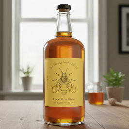 Anpassningsbar Hemetikett för honung för honung Vi Vinflaska Etikett