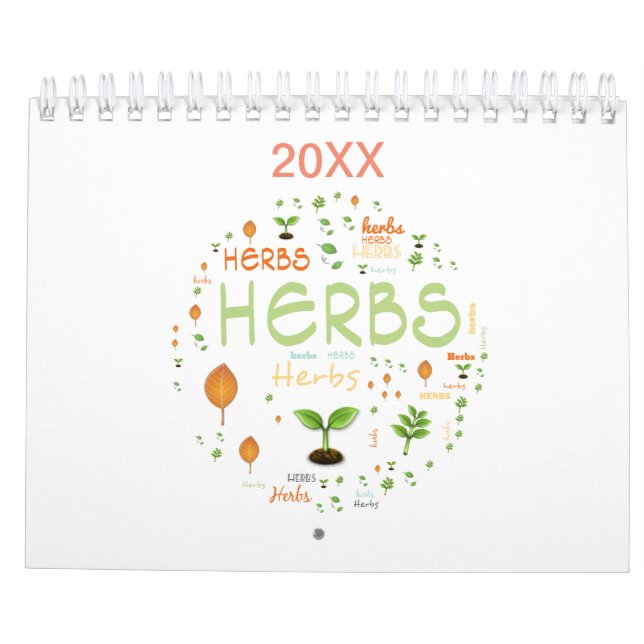 ANPASSNINGSBAR HERB-KALENDERN - 20XX KALENDER (Baksida)