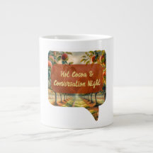 Anpassningsbar Hett Cocoa & Conversation Night Mug