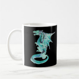 Anpassningsbar Himmelblå Drak Keramisk Fantasy Kaffemugg