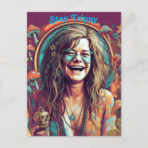 Anpassningsbar Hippie Boho Stanna i Trippy Vibes P Vykort