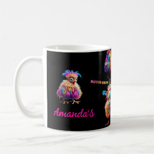 Anpassningsbar Hippie Chick Paint Splatter Groovy Kaffemugg