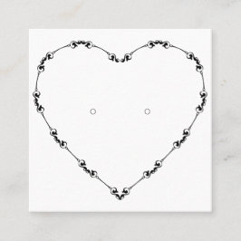 Anpassningsbar Hjärtblommande Ram Öronkort Visning