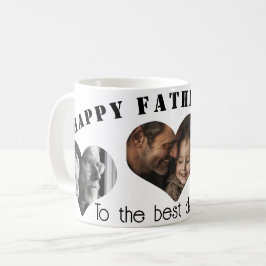 Anpassningsbar Hjärtformad fotogåva till Fars dag Kaffemugg