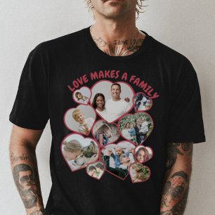 Anpassningsbar hjärtformade fotomosaik T-Shirt