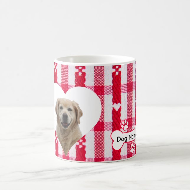 Anpassningsbar Hjärtformade Golden Retriever Coffe Kaffemugg (Center)