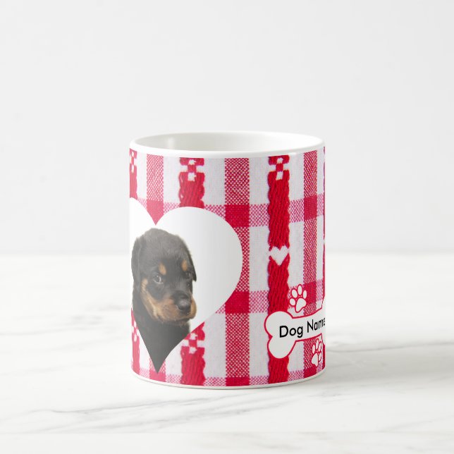 Anpassningsbar Hjärtformade Rottweiler Coffee Mugg (Center)