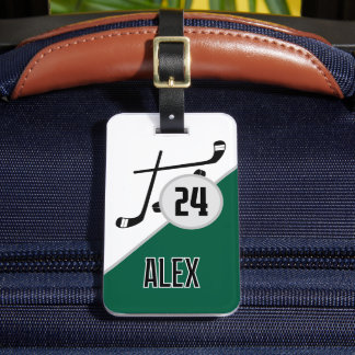 Anpassningsbar Hockey Namn Number Team Bag Märkre  Bagagebricka