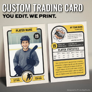 Anpassningsbar Hockey Trading Card, Vintage Player