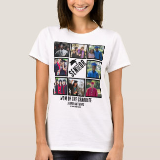 Anpassningsbar Högre Mamma vid fotokollage student T Shirt