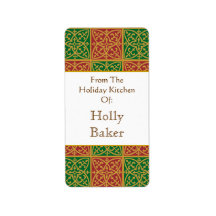 Anpassningsbar Holday Baking Red Grönt Fleur de Li