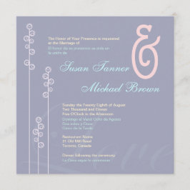 ::anpassningsbar: Hollyhock & Ampersand Bilingual  Inbjudningar