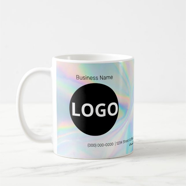 Anpassningsbar Holografisk Logotyp Kaffemugg (Vänster)