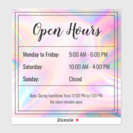 Anpassningsbar Holografisk opal-sten Öppna tidshäm Klistermärken