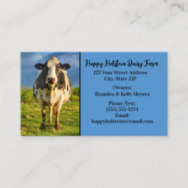 Anpassningsbar Holstein Cow Business Visitkort