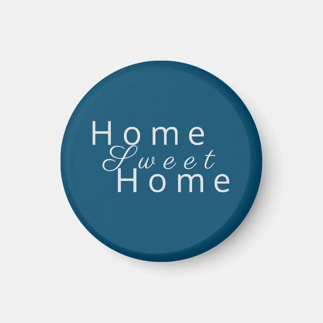 Anpassningsbar "Home Sweet Home" Ocean Blue Magnet (Framsidan)
