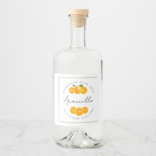 Anpassningsbar Homemade Arancello Label Spritflaskor Etikett