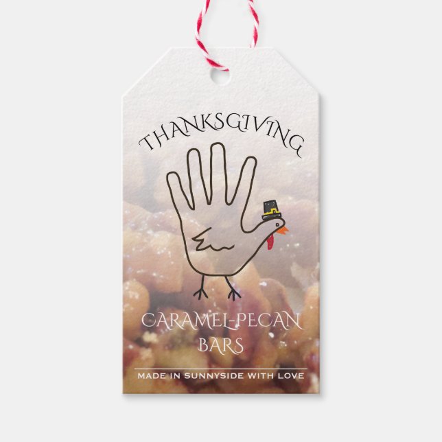 Anpassningsbar Homemade Caramel Pecan Pub etikette Presentetikett (Framsidan)