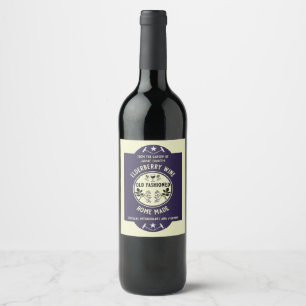 Anpassningsbar Homemade Elderberry Vinflaska Etikett