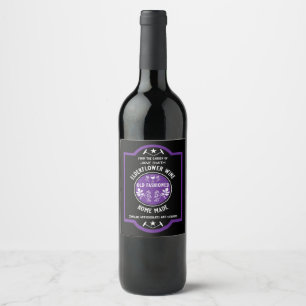 Anpassningsbar Homemade Elderblomma Vinflaska Etikett