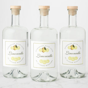 Anpassningsbar Homemade Limoncello-etikett Spritflaskor Etikett