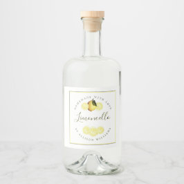 Anpassningsbar Homemade Limoncello-etikett Spritflaskor Etikett