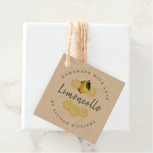 Anpassningsbar Homemade Limoncello Kraft Gåvor Etiketter