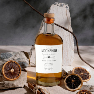 anpassningsbar homemade moonshine bröllopsförmån spritflaskor etikett