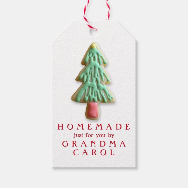 Anpassningsbar Homemade precis till jul Presentetikett (Framsidan)