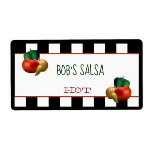 Anpassningsbar Homemade Salsa-etikett Fraktsedel