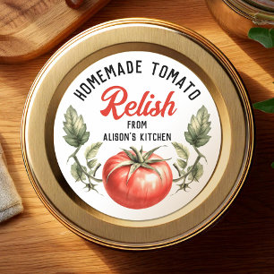 Anpassningsbar Homemade Tomato Relish canning Runt Klistermärke