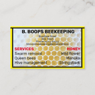 ANPASSNINGSBAR HONEYCOMB RAM BEEKEEKEEPER Amerikan Visitkort