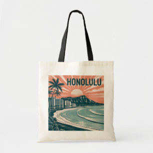 Anpassningsbar Honolulu Waikiki Diamond Head Retro Tygkasse