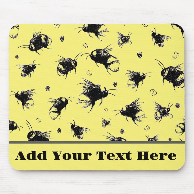 Anpassningsbar Honungsbimus - Unik gåva för henne Musmatta (Framsidan)