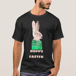 Anpassningsbar HOPPY Påskhare Funny Gag för mana T Shirt