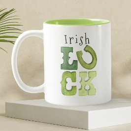 Anpassningsbar Horeshoe Irish Tur St patricks day Två-Tonad Mugg