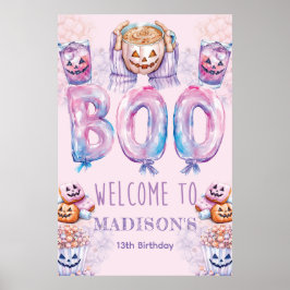 Anpassningsbar Horror Movie Birthday Sleepover Sig Poster