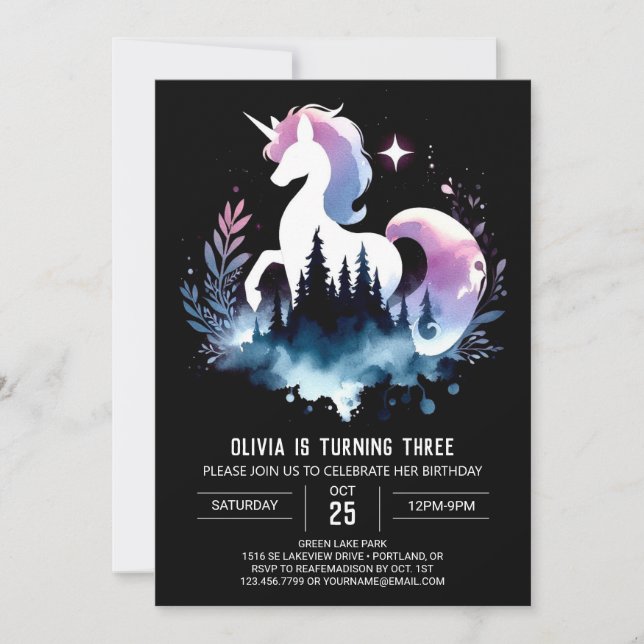 Anpassningsbar Horse Birthday Inbjudningar (Framsida)