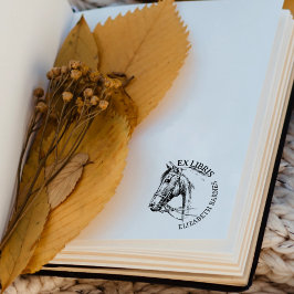 Anpassningsbar Horse Ex Libris, Bok Stämpel