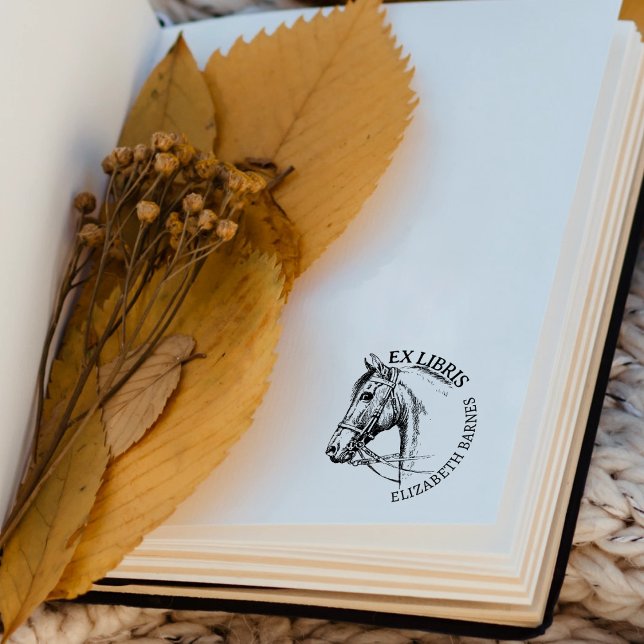 Anpassningsbar Horse Ex Libris, Bok Stämpel (Skapare uppladdad)