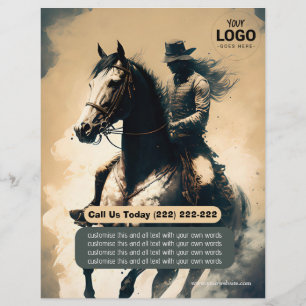 Anpassningsbar Horse Flyer för alla händelser elle
