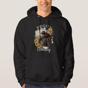 Anpassningsbar Horse Pet Photo Text Solrosdetaljer Hoodie