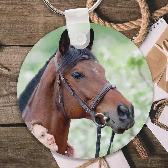 Anpassningsbar Horse Photo Nyckelring (Skapare uppladdad)