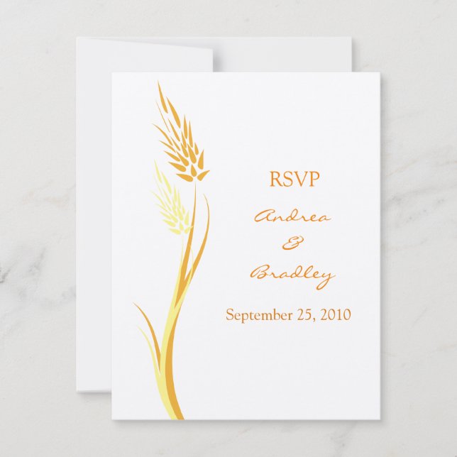 Anpassningsbar höstbröllopssvarskort OSA kort (Framsida)